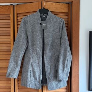 Gray Herringbone Blazer